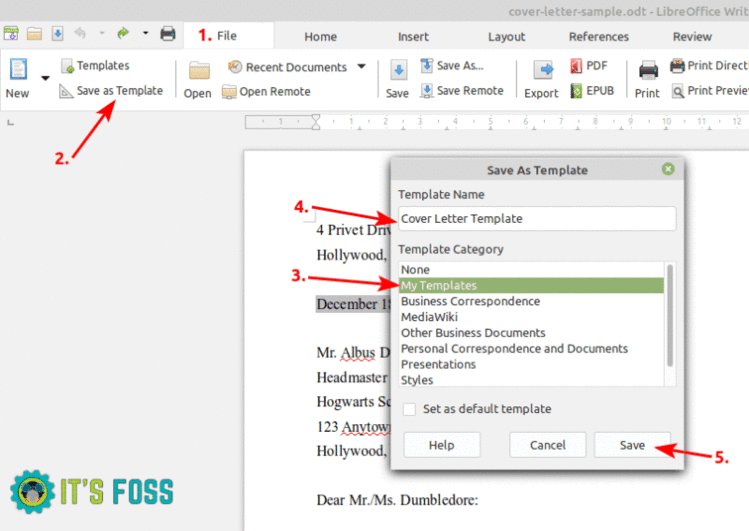 《如何在 LibreOffice 中创建模板以实现省时高效》