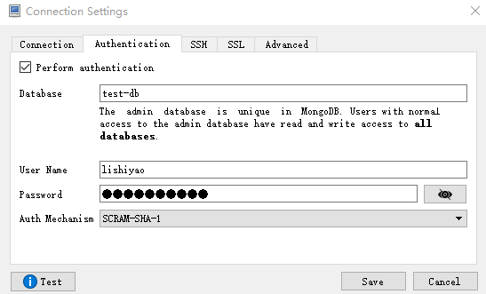 python连接mongo【解决 pymongo.errors.OperationFailure: auth failed】