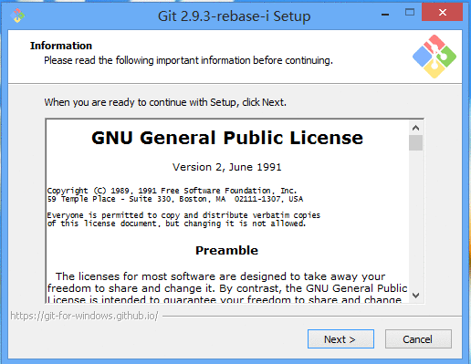 在windows上，Git2.9.3rebasei64bit安装和初始化