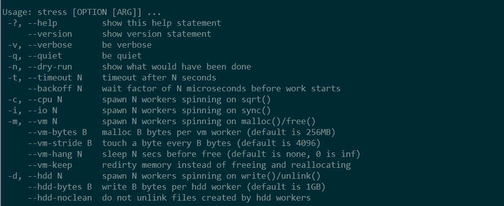 linux stress 工具,Linux压力测试工具stress的参数详解