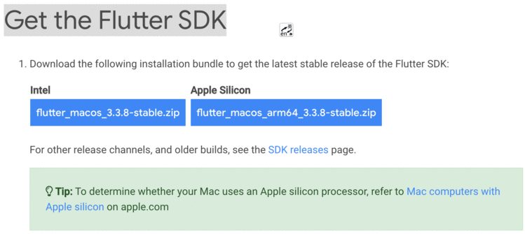 macOS 配置flutter 环境