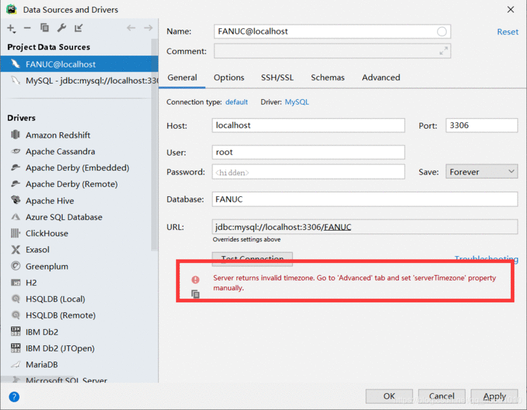 pycharm链接MySQL失败_pycharm连接本地mysql失败