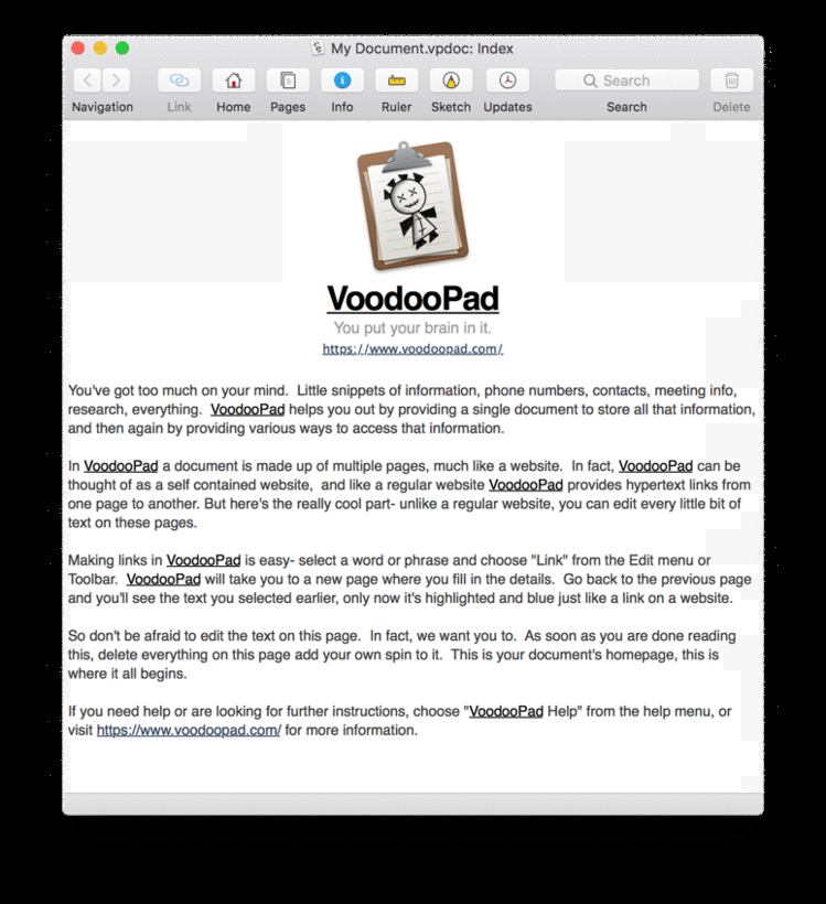 VoodooPad Mac笔记本